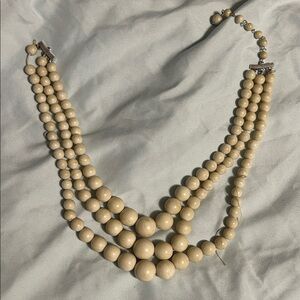 Elegant Cream Beaded Necklace